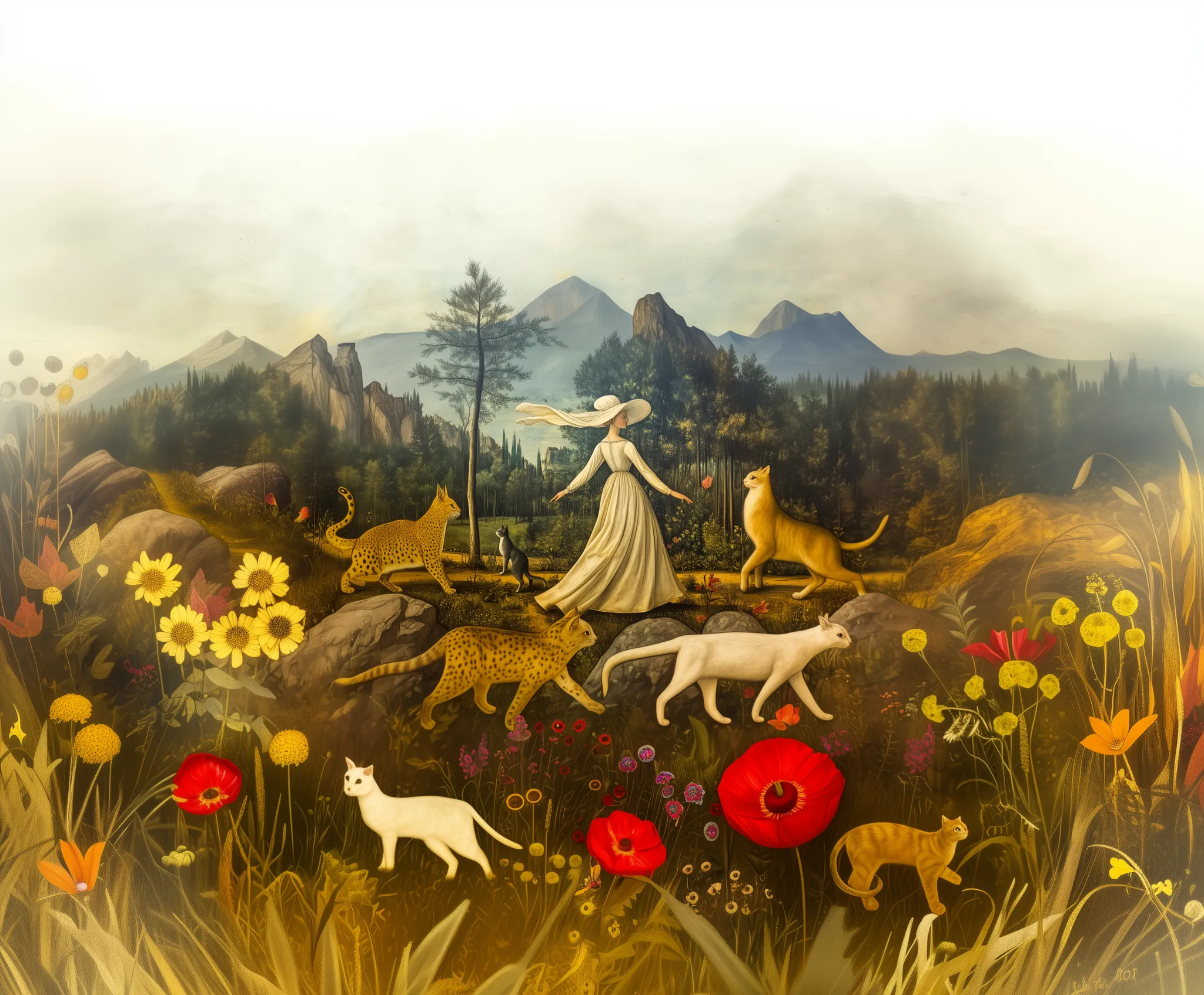ozd3182_A_medieval_painting_of_a_princess_in_a_garden_with_her__59f2fea6-321e-444f-ae45-801ae0c03691