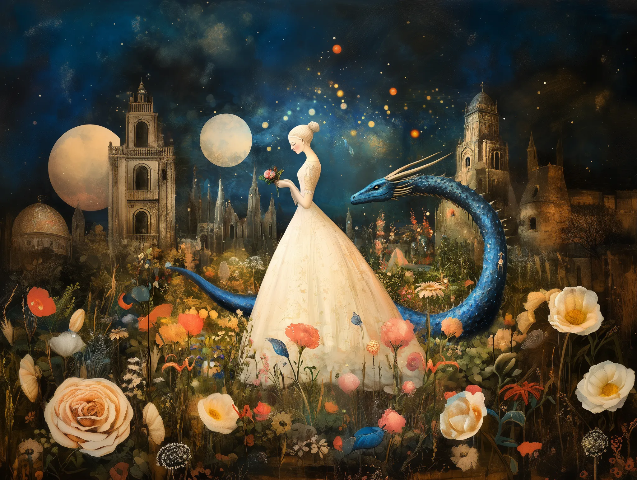 ozd3182_A_medieval_painting_of_a_princess_in_a_garden_with_her__707f71fa-60a2-4a3a-a046-c3fb78b31e2c