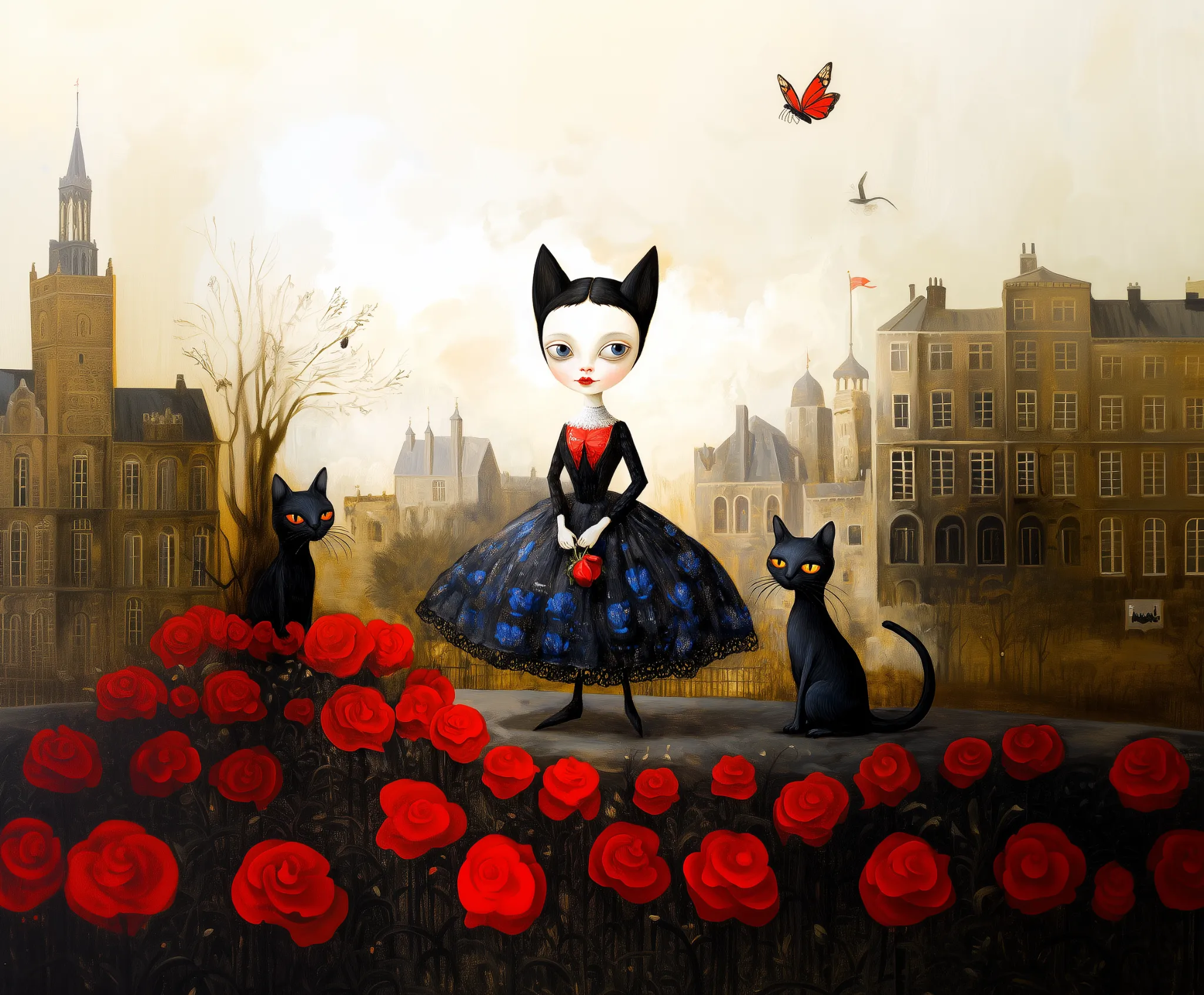 ozd3182_A_medieval_painting_of_a_princess_in_a_garden_with_her__afcadc12-d3b0-4a2a-b740-591337d2c46e