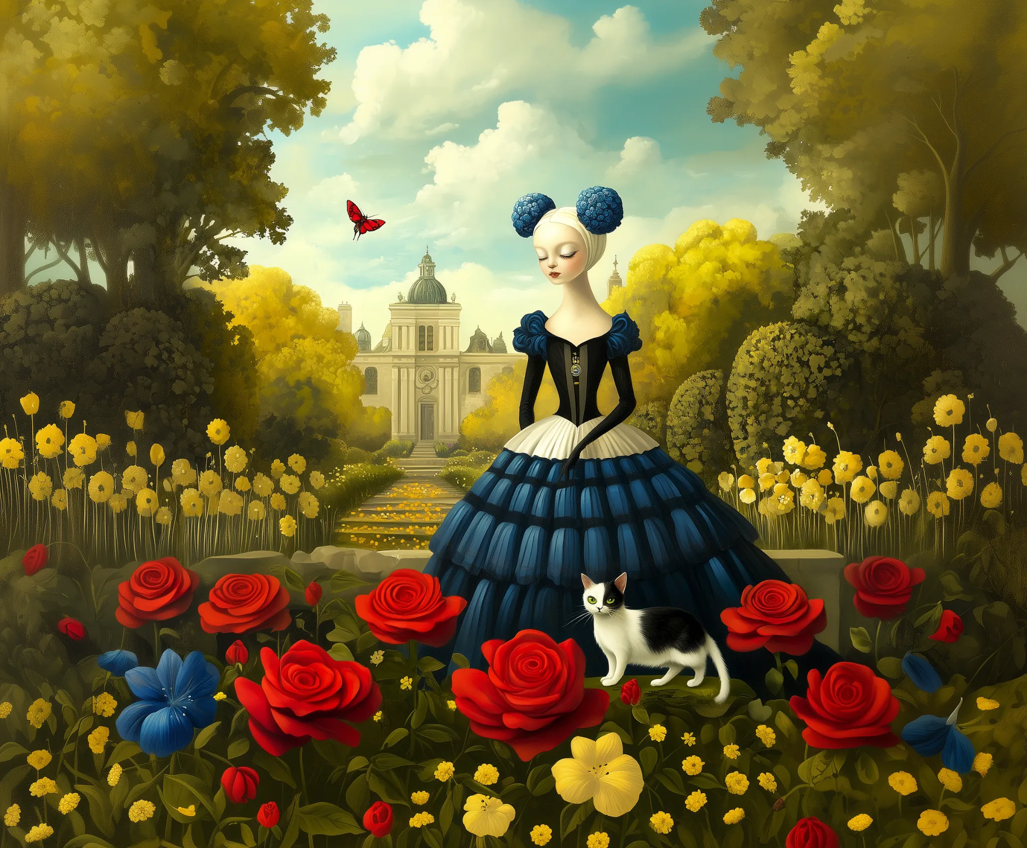 ozd3182_A_medieval_painting_of_a_princess_in_a_garden_with_her__d9a90fd4-c7ed-4d9d-926b-07e35120bcb4